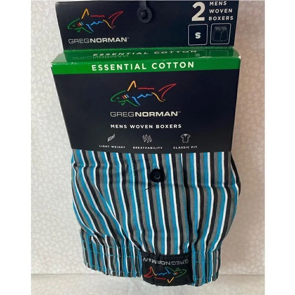 GREG NORMAN Mens Small 2 Pair Woven Boxers